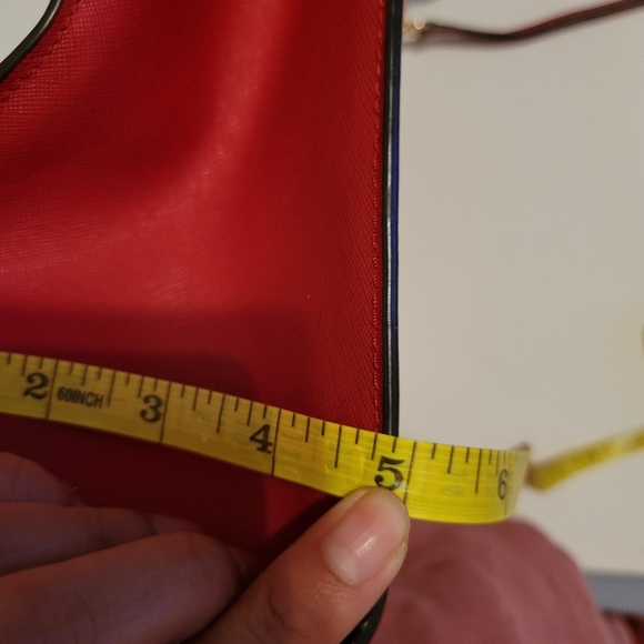 Michael Kors Karla Red Leather Satchel with Gold Hardware - Picture 14 of 14